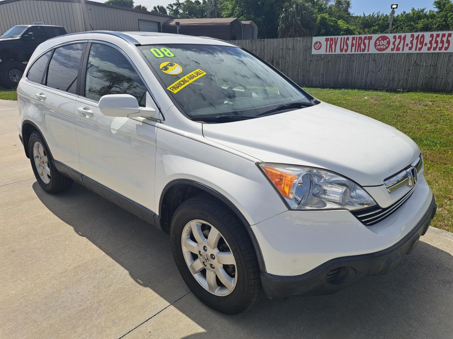 2008 White Honda CR-V (JHLRE38798C) , AUTOMATIC transmission, located at 1181 Aurora Rd, Melbourne, FL, 32935, (321) 241-1100, 28.132914, -80.639175 - Photo#1